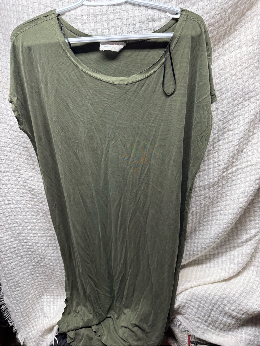 Olive Green Women's Relaxed T-Shirt Dress